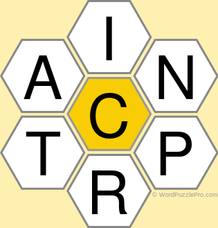 Spelling Bee &#34;Hive&#34; Board for May 26, 2018