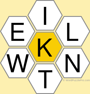 Spelling Bee &#34;Hive&#34; Board for May 28, 2018