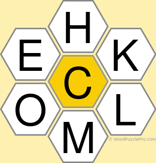 Spelling Bee &#34;Hive&#34; Board for May 31, 2018