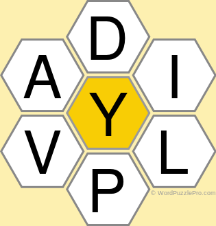 Spelling Bee &#34;Hive&#34; Board for June 13, 2018