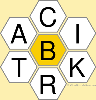 Spelling Bee &#34;Hive&#34; Board for July 13, 2018