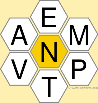 Spelling Bee &#34;Hive&#34; Board for October 3, 2018