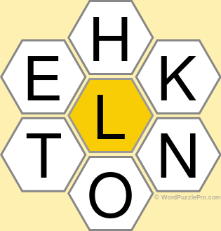 Spelling Bee &#34;Hive&#34; Board for October 23, 2018