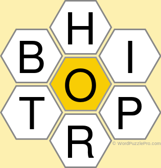 Spelling Bee &#34;Hive&#34; Board for November 6, 2018