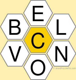 Spelling Bee &#34;Hive&#34; Board for November 9, 2018