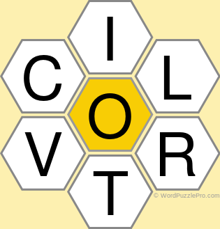 Spelling Bee &#34;Hive&#34; Board for December 29, 2018