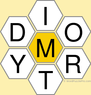 Spelling Bee &#34;Hive&#34; Board for January 30, 2019