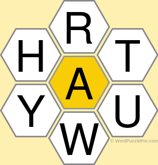 Spelling Bee &#34;Hive&#34; Board for March 17, 2019