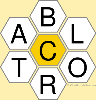 Spelling Bee &#34;Hive&#34; Board for April 1, 2019