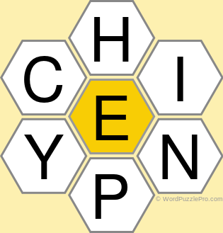 Spelling Bee &#34;Hive&#34; Board for April 5, 2019