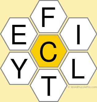 Spelling Bee &#34;Hive&#34; Board for April 22, 2019