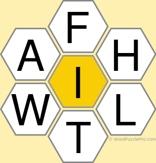 Spelling Bee &#34;Hive&#34; Board for April 26, 2019