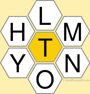 Spelling Bee &#34;Hive&#34; Board for May 16, 2019