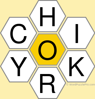 Spelling Bee &#34;Hive&#34; Board for June 2, 2019