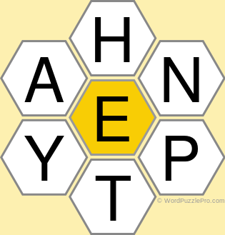 Spelling Bee &#34;Hive&#34; Board for June 5, 2019