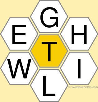 Spelling Bee &#34;Hive&#34; Board for June 7, 2019