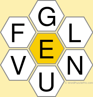 Spelling Bee &#34;Hive&#34; Board for June 16, 2019