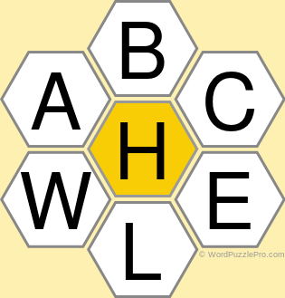 Spelling Bee &#34;Hive&#34; Board for August 3, 2019