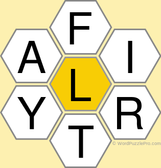 Spelling Bee &#34;Hive&#34; Board for September 20, 2019