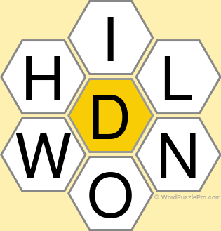 Spelling Bee &#34;Hive&#34; Board for October 14, 2019