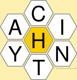 Spelling Bee &#34;Hive&#34; Board for October 15, 2019