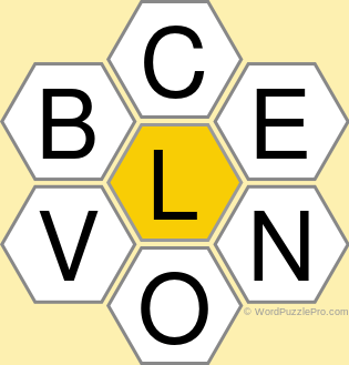 Spelling Bee &#34;Hive&#34; Board for October 30, 2019