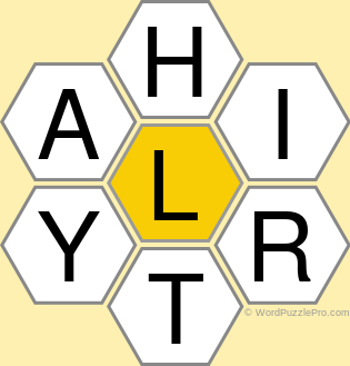 Spelling Bee &#34;Hive&#34; Board for November 16, 2019