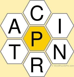 Spelling Bee &#34;Hive&#34; Board for November 29, 2019