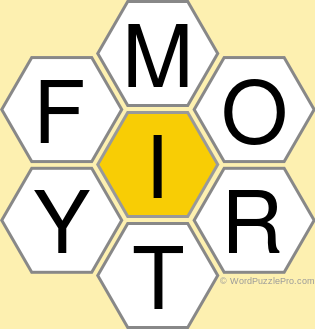 Spelling Bee &#34;Hive&#34; Board for February 24, 2020