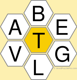 Spelling Bee &#34;Hive&#34; Board for March 3, 2020