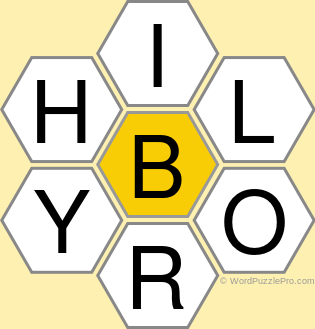 Spelling Bee &#34;Hive&#34; Board for May 27, 2020