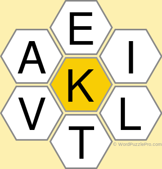 Spelling Bee &#34;Hive&#34; Board for August 26, 2020