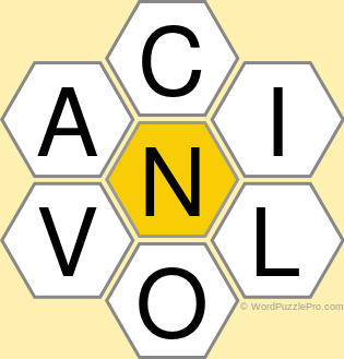 Spelling Bee &#34;Hive&#34; Board for October 9, 2020