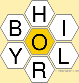 Spelling Bee &#34;Hive&#34; Board for January 31, 2021