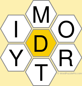 Spelling Bee &#34;Hive&#34; Board for February 22, 2021