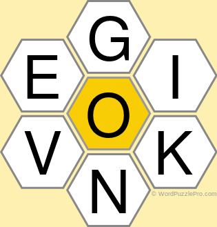 Spelling Bee &#34;Hive&#34; Board for March 27, 2021