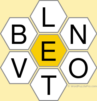 Spelling Bee &#34;Hive&#34; Board for May 23, 2021