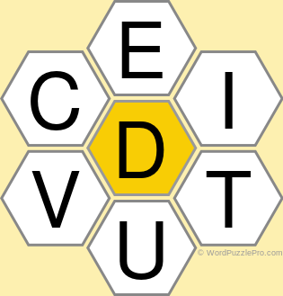 Spelling Bee &#34;Hive&#34; Board for July 23, 2021