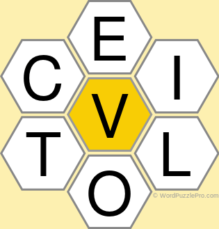 Spelling Bee &#34;Hive&#34; Board for January 9, 2022