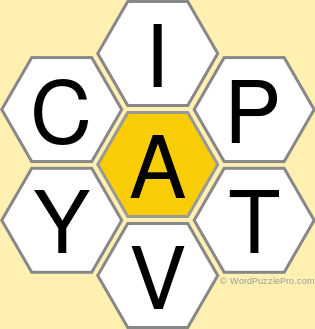 Spelling Bee &#34;Hive&#34; Board for April 5, 2022