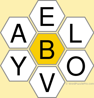 Spelling Bee &#34;Hive&#34; Board for April 12, 2022