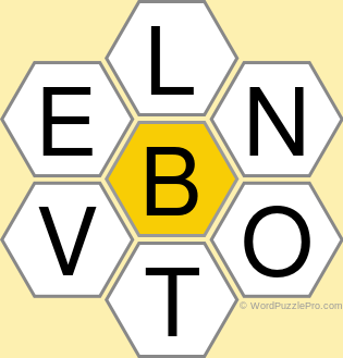 Spelling Bee &#34;Hive&#34; Board for July 20, 2022