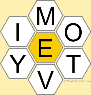 Spelling Bee &#34;Hive&#34; Board for March 12, 2023