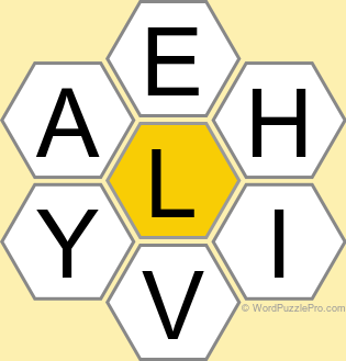 Spelling Bee &#34;Hive&#34; Board for July 20, 2023